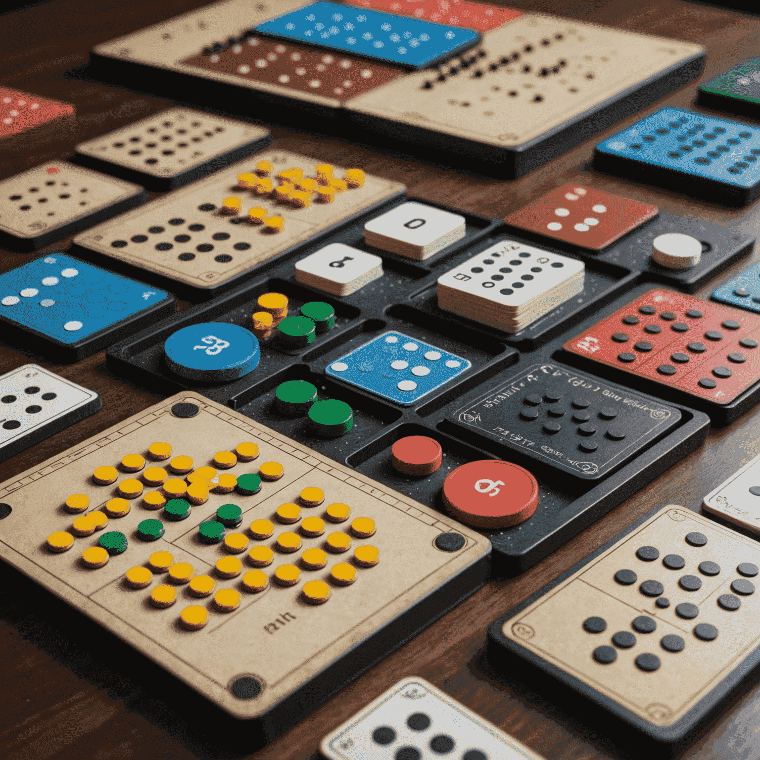 Game papan dengan fitur aksesibilitas seperti kartu braille dan komponen berwarna kontras